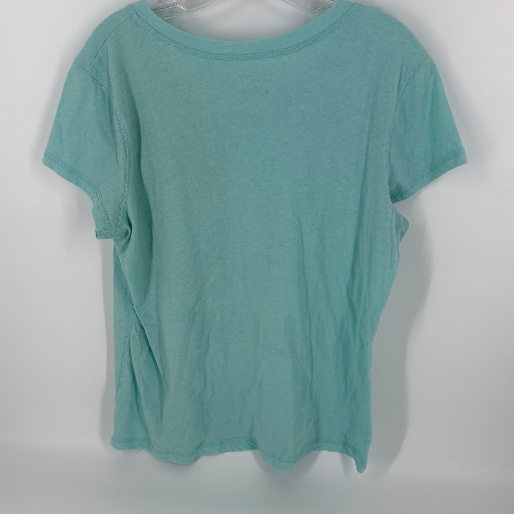 TEK GEAR Womens XL V-Neck T-Shirt See You At The Finish Line Graphic‎ Top - Picture 2 of 6